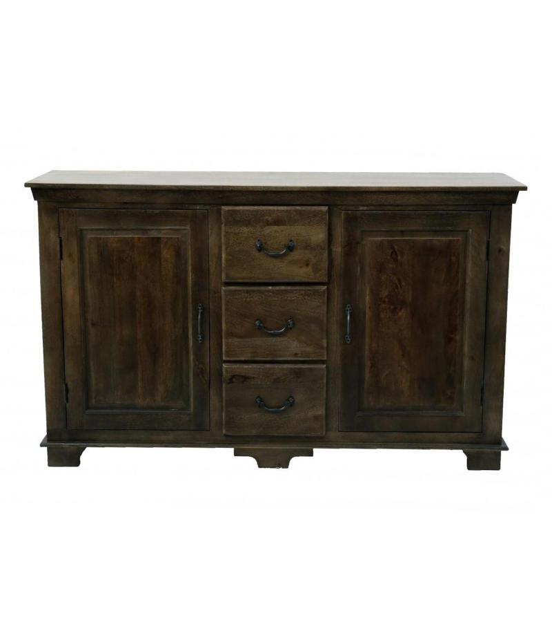 SOLID WOOD SIDEBOARD CABINET W/ 3 DRAWERS & 2 DOORS