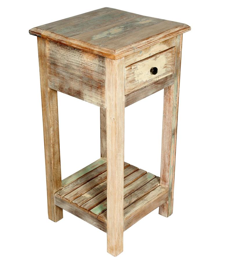 SOLID RECLAIMED TEAK WOOD SIDETABLE END TABLE