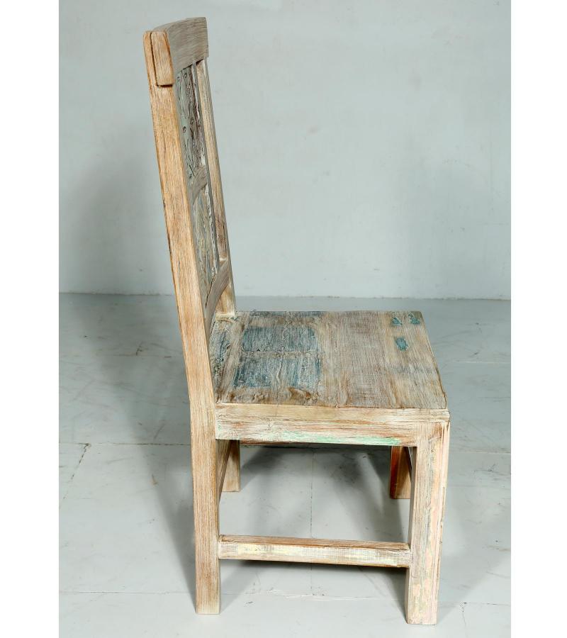 HAND CARVED SOLID RECLAIMED TEAK WOOD CHAIR
