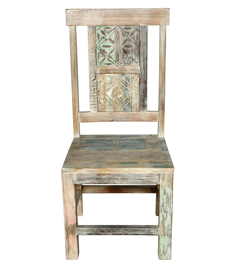 HAND CARVED SOLID RECLAIMED TEAK WOOD CHAIR
