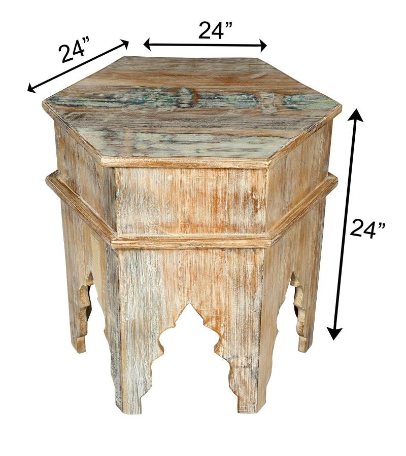 RECLAIMED WOOD END TABLE / NIGHTSTAND
