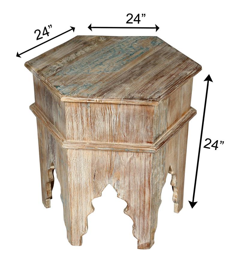 RECLAIMED WOOD END TABLE / NIGHTSTAND