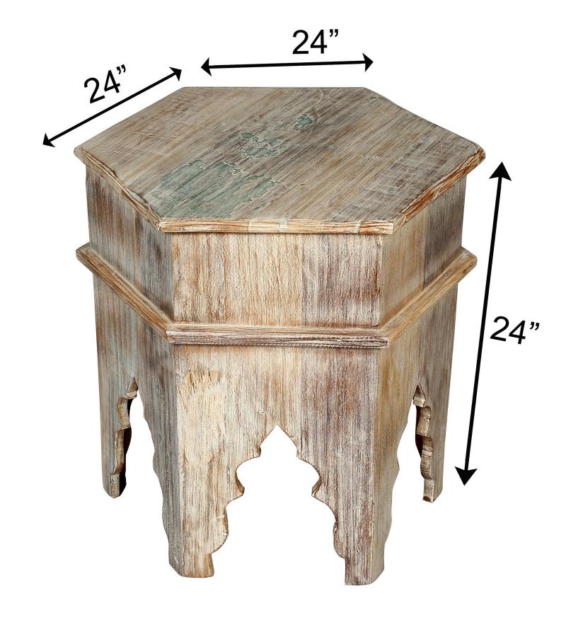 RECLAIMED WOOD END TABLE / NIGHTSTAND
