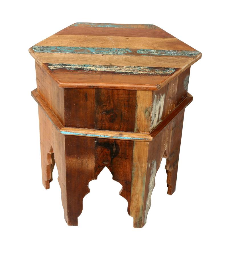 RECLAIMED WOOD END TABLE / NIGHTSTAND