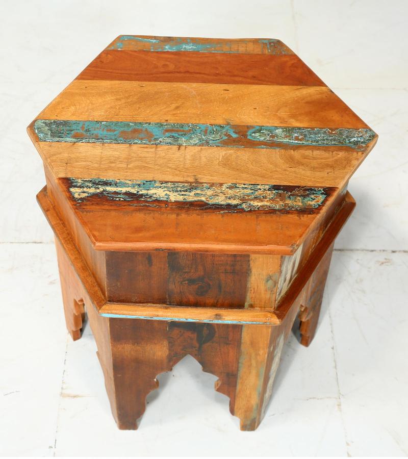 RECLAIMED WOOD END TABLE / NIGHTSTAND