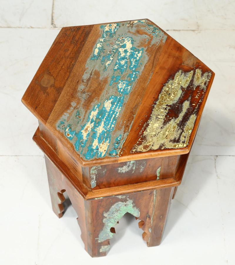 RECLAIMED WOOD END TABLE / NIGHTSTAND