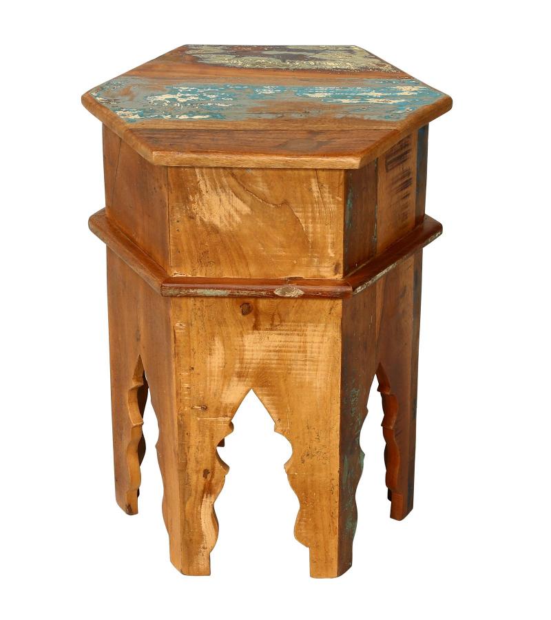 RECLAIMED WOOD END TABLE / NIGHTSTAND