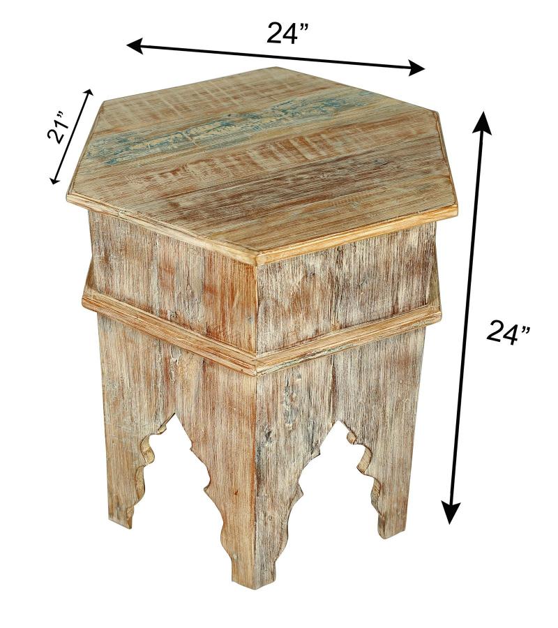 RECLAIMED WOOD END TABLE / NIGHTSTAND
