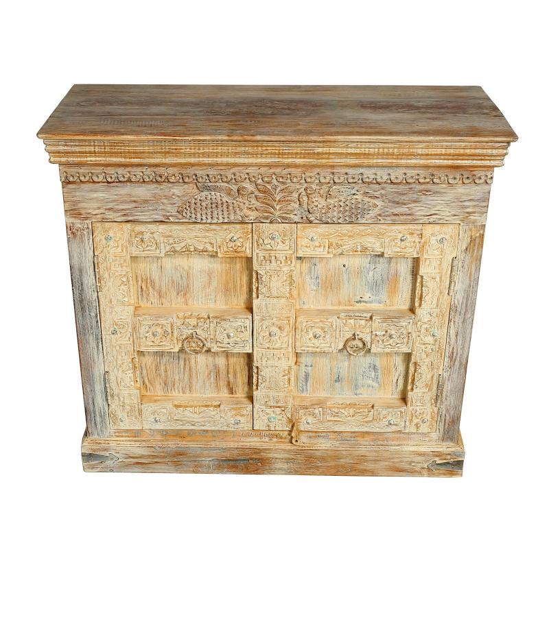 SOLID RECLAIMED WOOD CABINET REPURPOSED FROM OLD DOORS