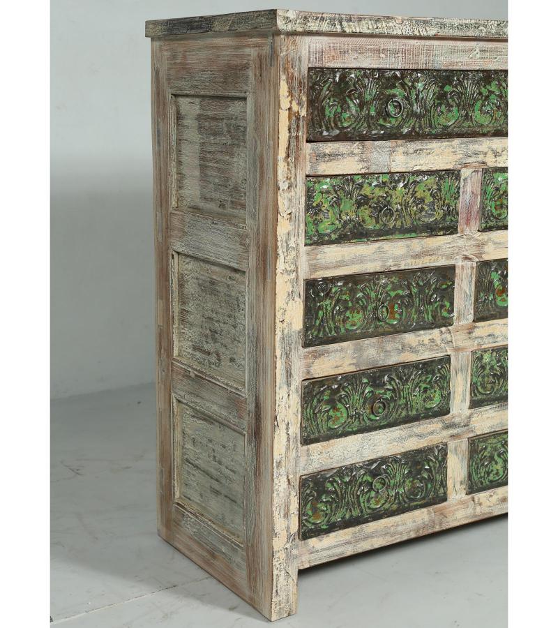 SOLID WOOD & METAL BUREAU SIDEBOARD