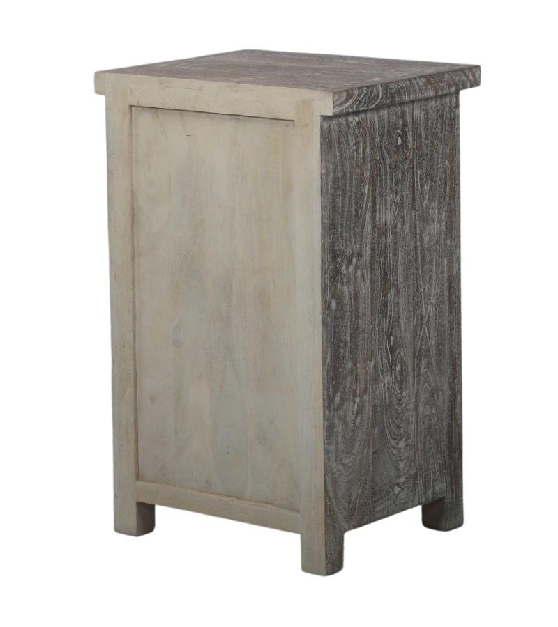 SOLID RECLAIMED TEAK WOOD END TABLE / CABINET