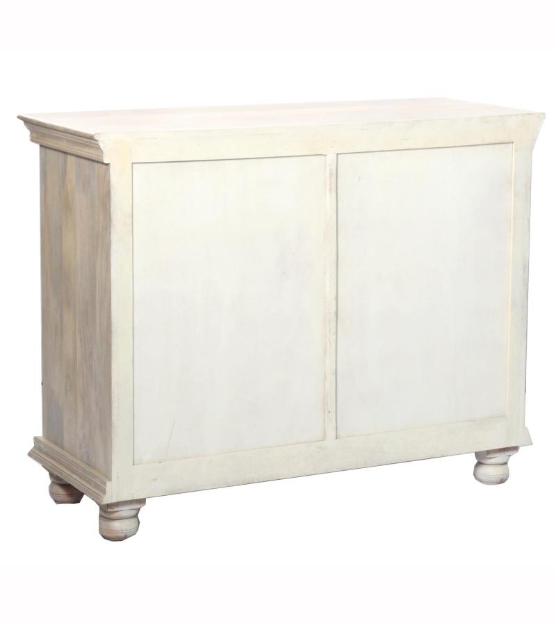 SOLID RECLAIMED TEAK WOOD & GLASS SIDEBOARD