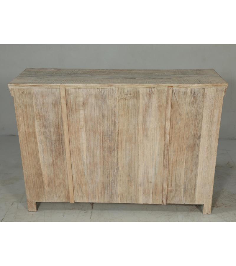 SOLID RECLAIMED TEAK WOOD & GLASS SIDEBOARD