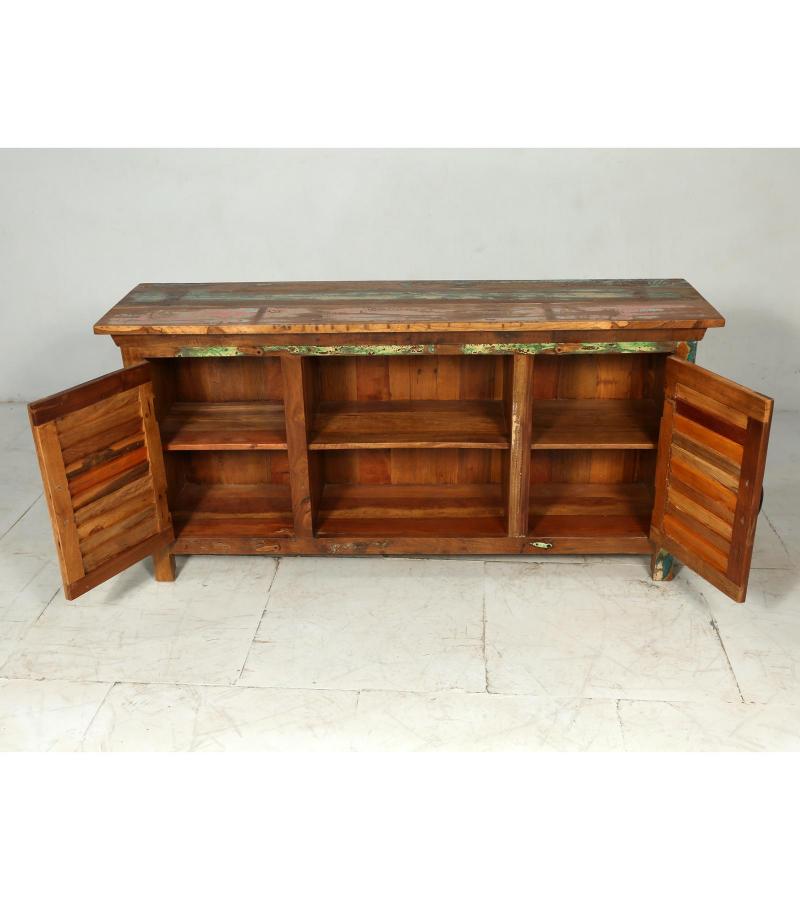SOLID RECLAIMED TEAK WOOD 2 DOOR CONSOLE SIDEBOARD