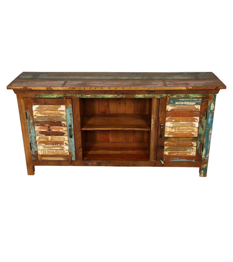 SOLID RECLAIMED TEAK WOOD 2 DOOR CONSOLE SIDEBOARD