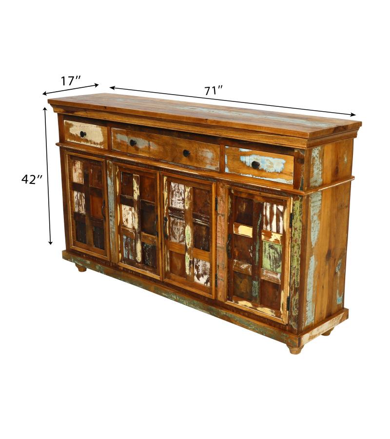 SOLID RECLAIMED TEAK WOOD SIDEBOARD CABINET