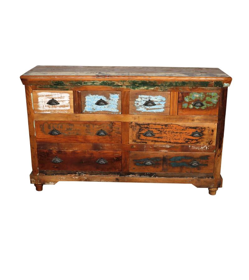 SOLID RECLAIMED TEAK WOOD BUREAU DRESSER