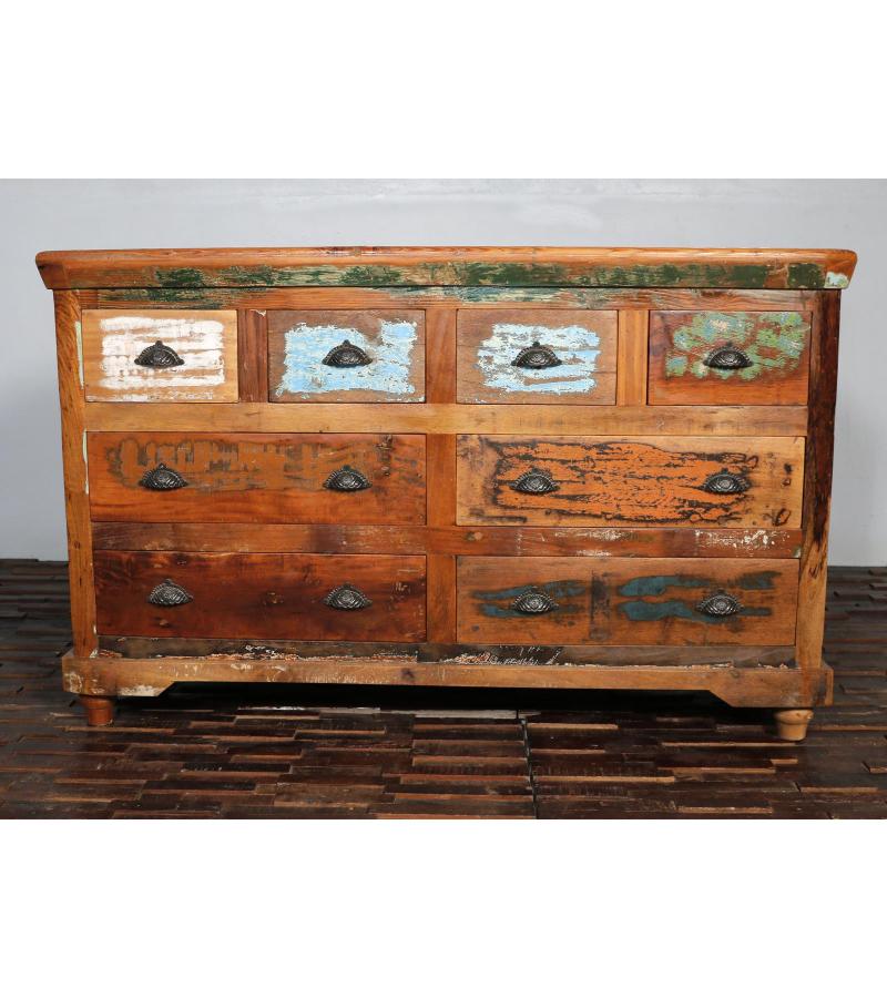 SOLID RECLAIMED TEAK WOOD BUREAU DRESSER