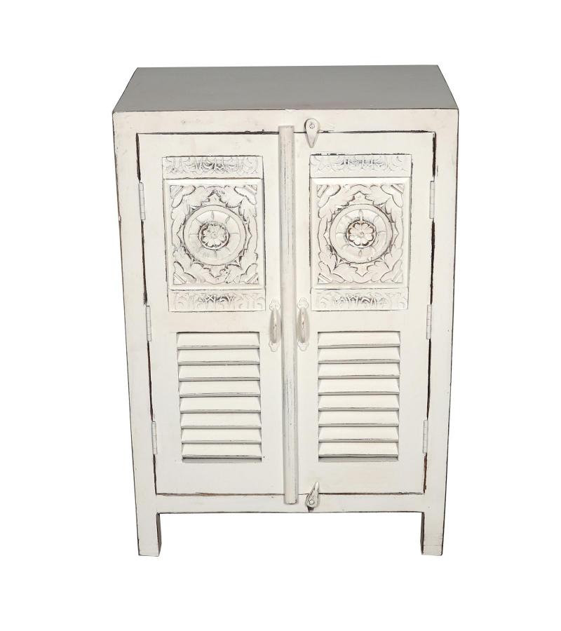 HAND CARVED SOLID WOOD CABINET