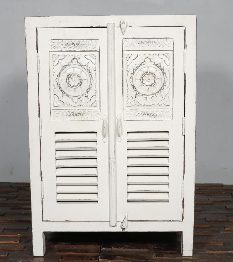 HAND CARVED SOLID WOOD CABINET