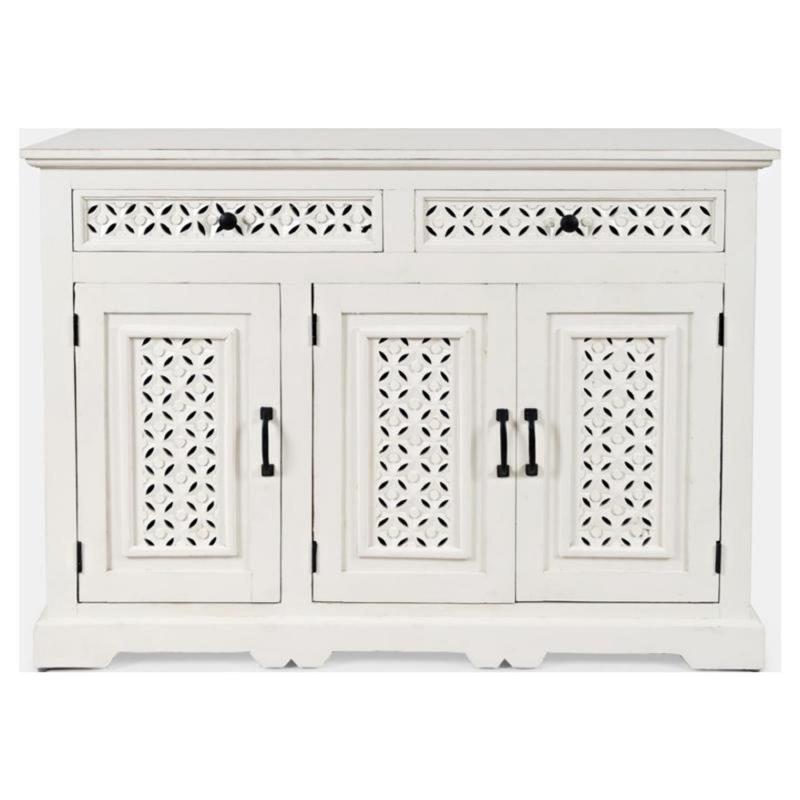 HAND CARVED WOOD SIDEBOARD CABINET