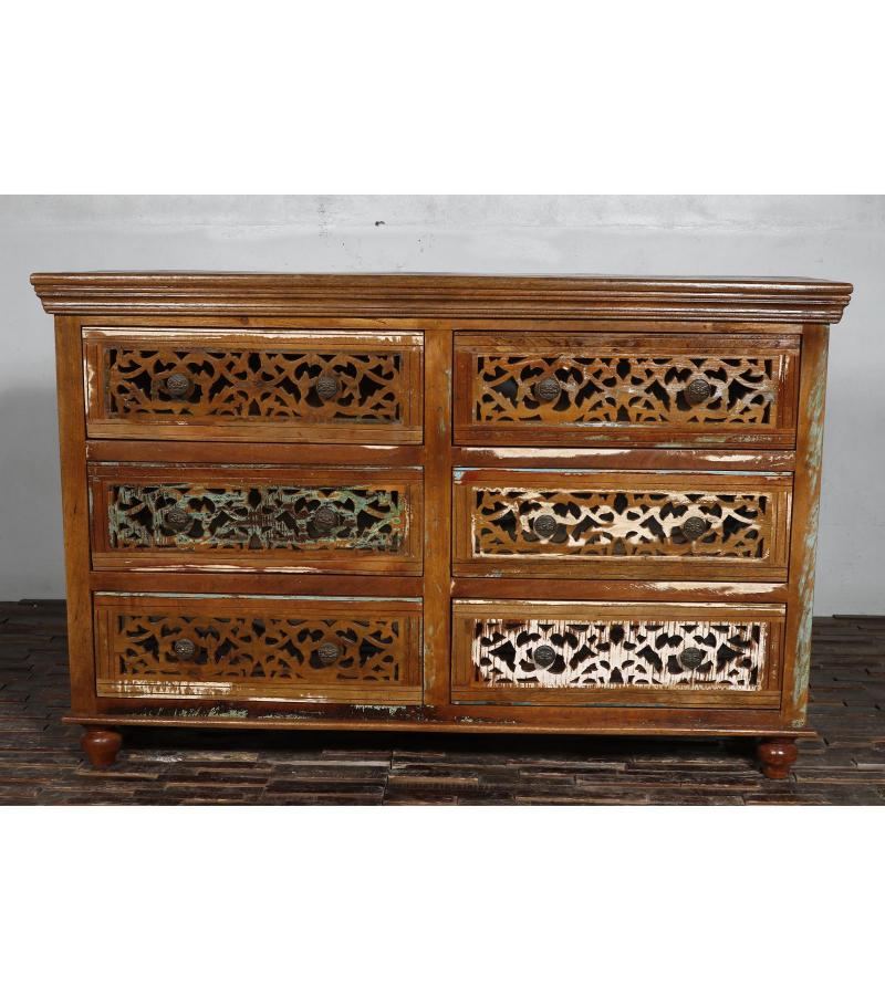 WOODEN CARVED DRAWER SIDEBOARD