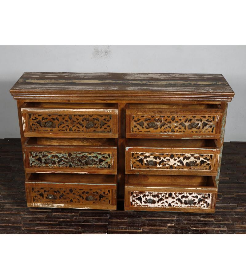 WOODEN CARVED DRAWER SIDEBOARD