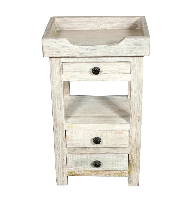 SOID RECLAIMED TEAK WOOD SIDE TABLE END TABLE