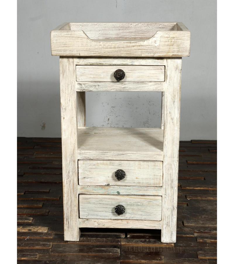 SOID RECLAIMED TEAK WOOD SIDE TABLE END TABLE