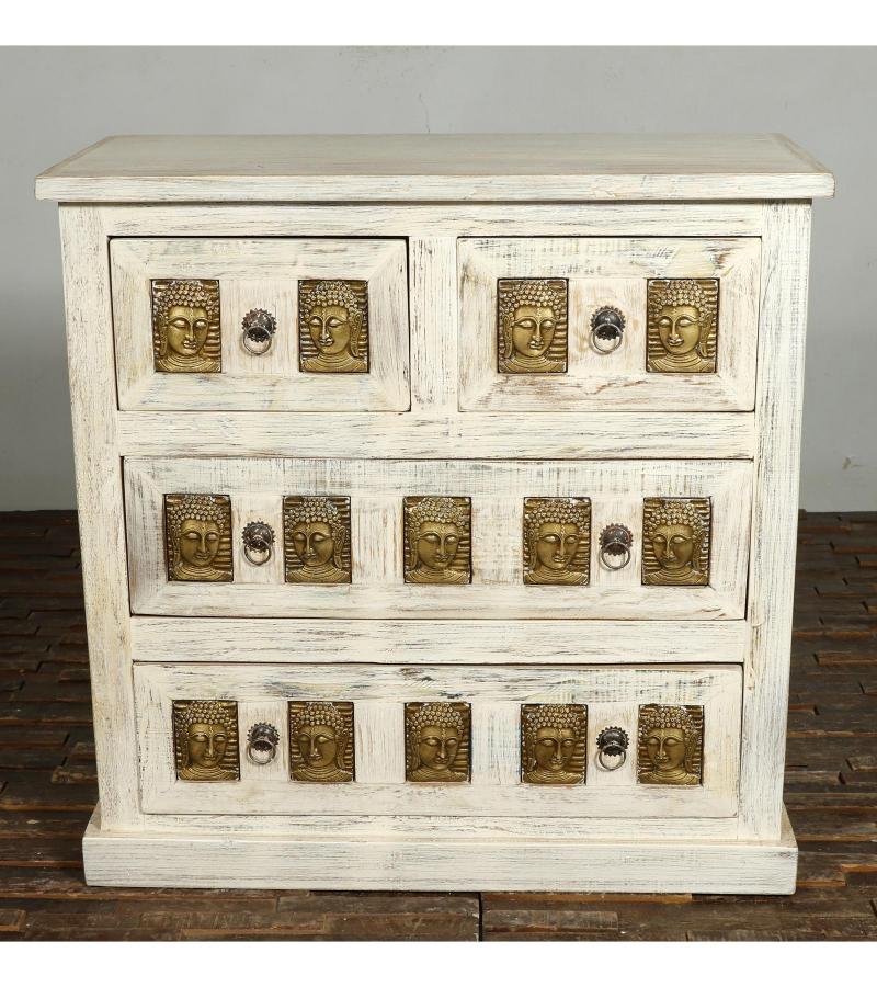 SOLID WOOD & BRASS FITTED CABINET
