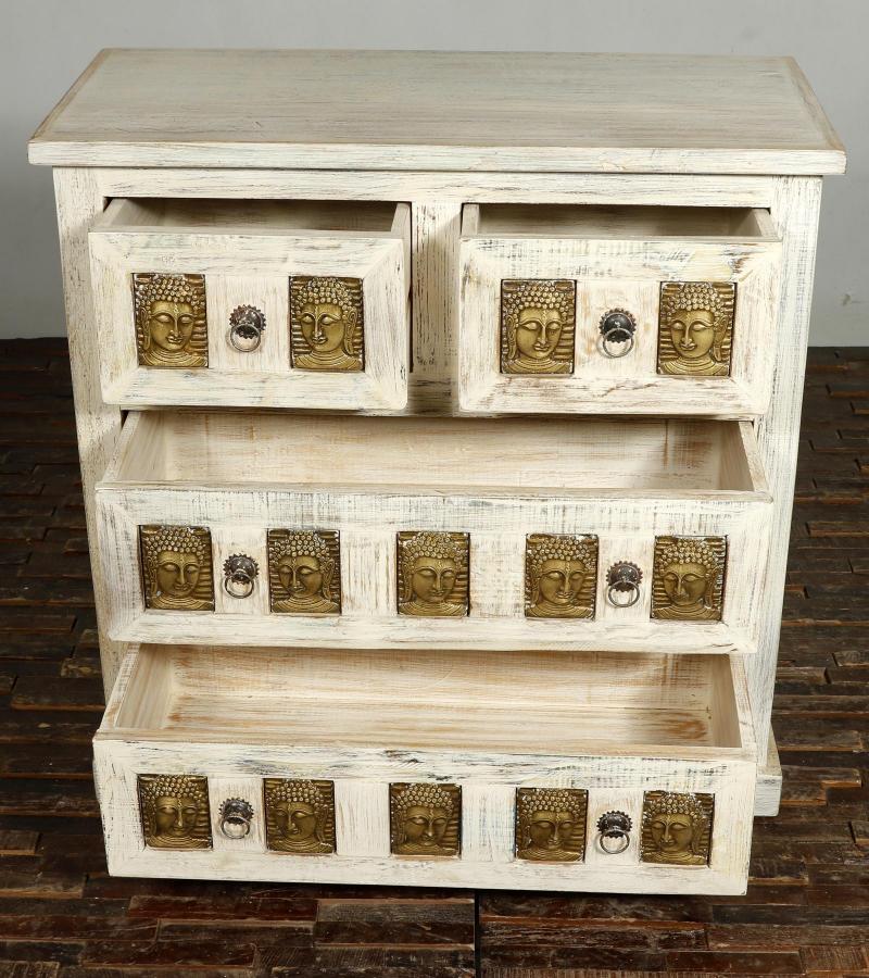 SOLID WOOD & BRASS FITTED CABINET