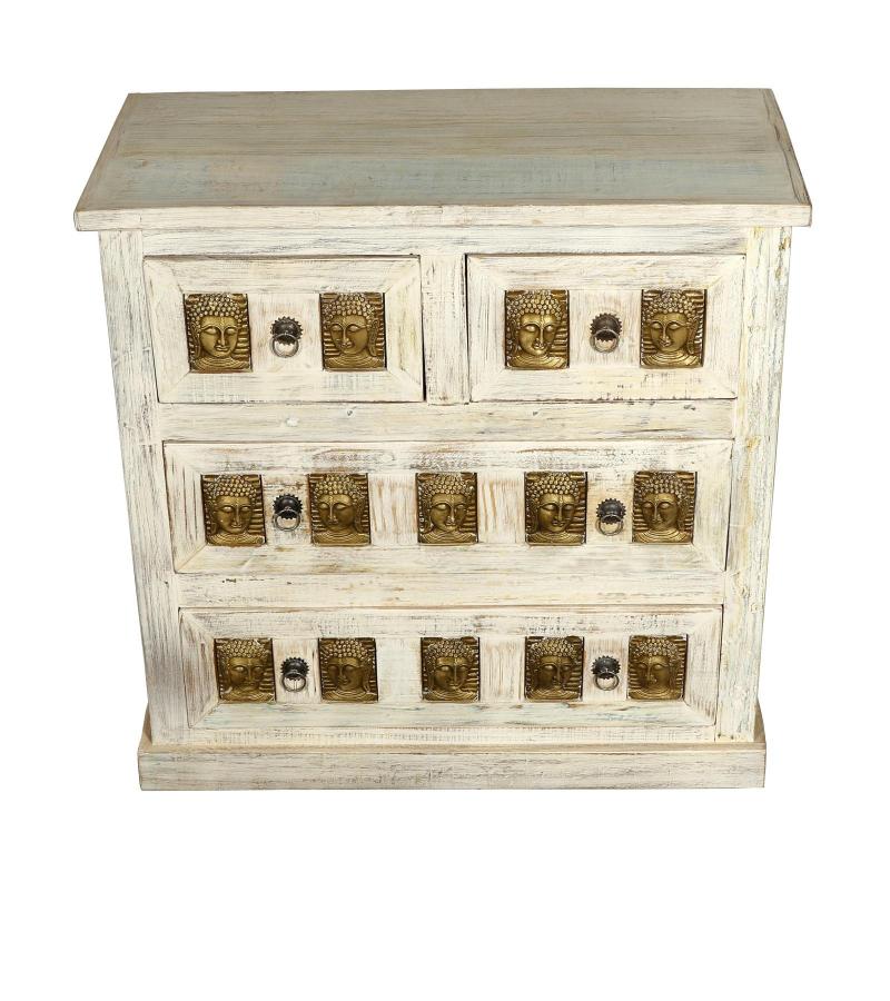SOLID WOOD & BRASS FITTED CABINET
