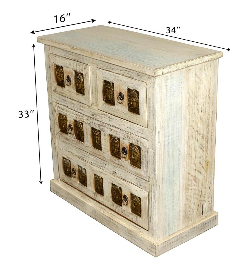 SOLID WOOD BRASS FITTED CABINET