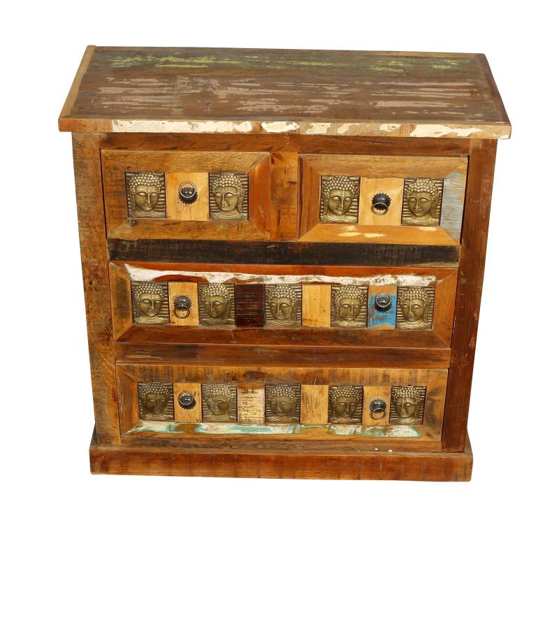 WOODEN BRASS FITTED CABINET