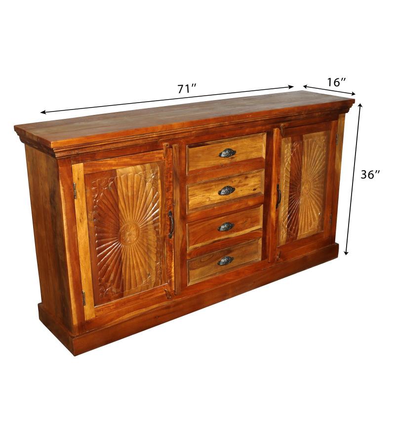 WOODEN CARVED SIDEBOARD