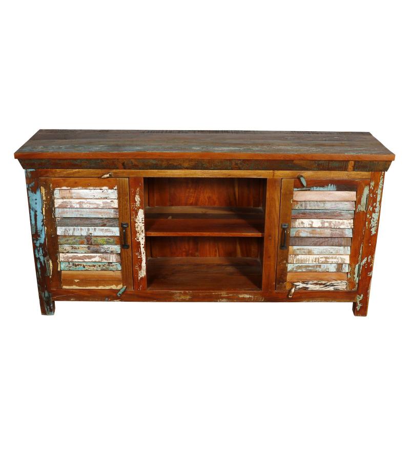 SOLID RECLAIMED TEAK WOOD MEDIA CABINET SIDEBOARD