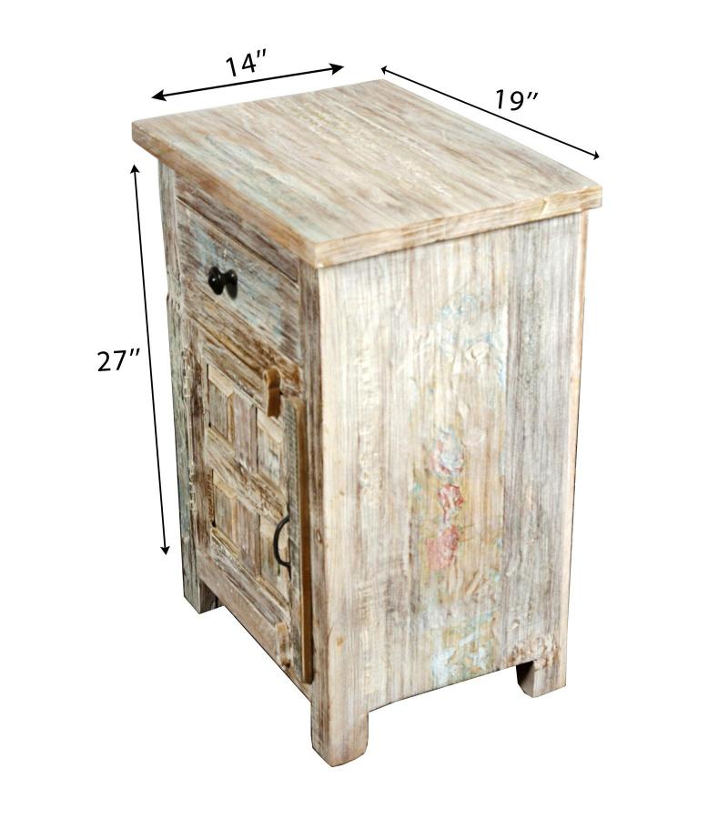RECLAIMED WOOD END TABLE / NIGHT STAND