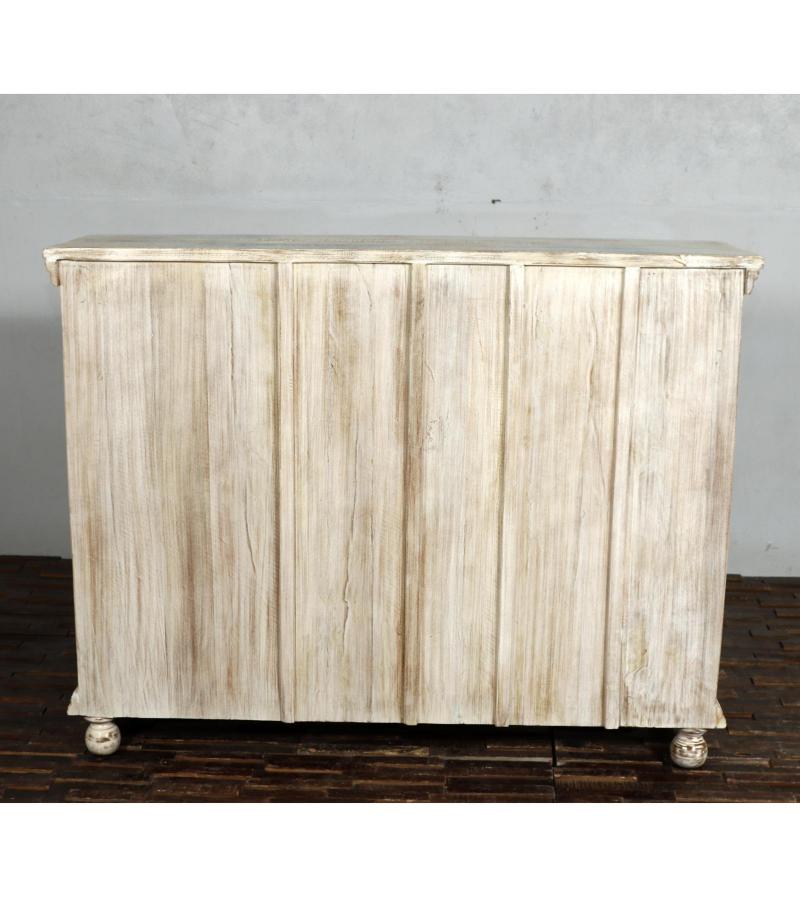 HAND CARVED SOLID RECLAIMED WOOD SIDEBOARD 3 DOORS