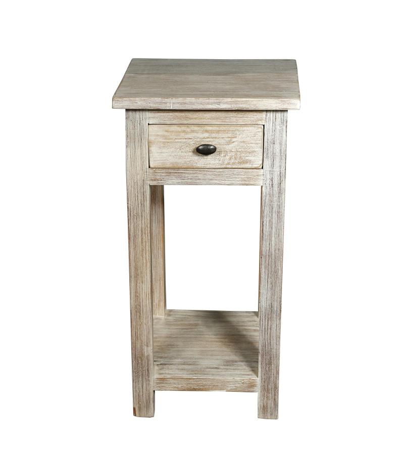 SOLID RECLAIMED TEAK WOOD END TABLE NIGHTSTAND