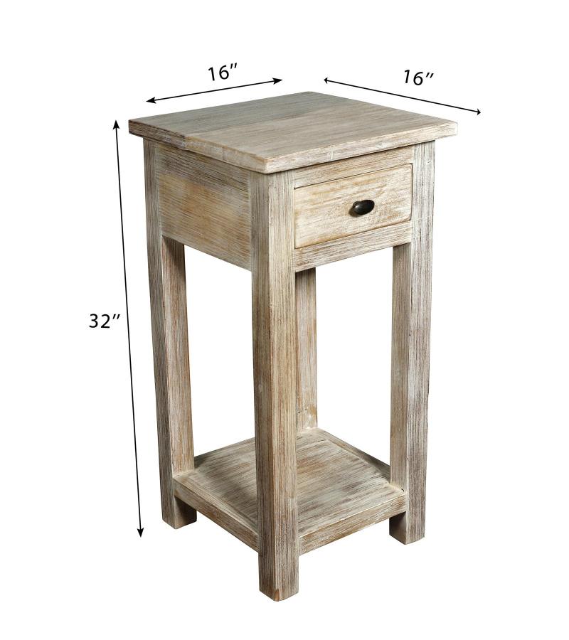 SOLID RECLAIMED TEAK WOOD END TABLE NIGHTSTAND