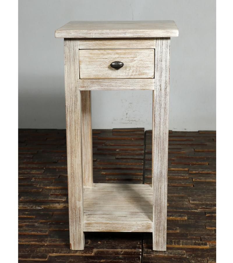 SOLID RECLAIMED TEAK WOOD END TABLE NIGHTSTAND