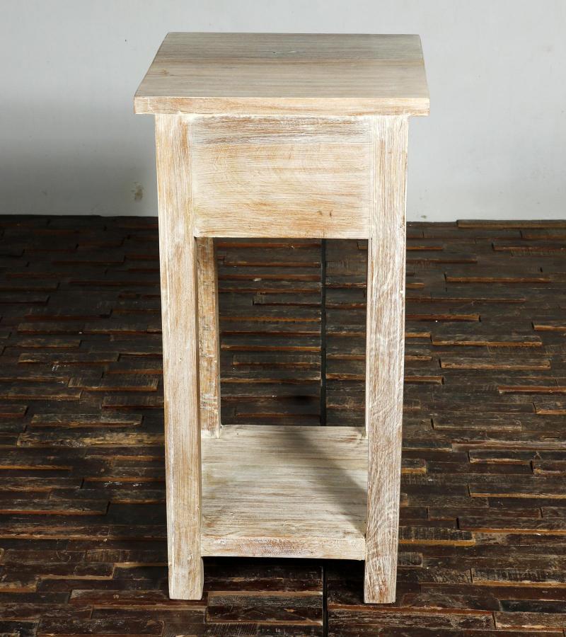 SOLID RECLAIMED TEAK WOOD END TABLE NIGHTSTAND