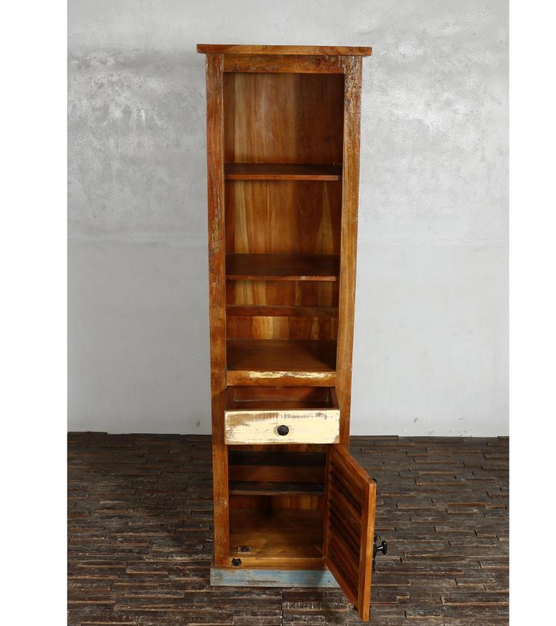 SOLID RECLAIMED TEAK WOOD W/ SHELVES & CABINET