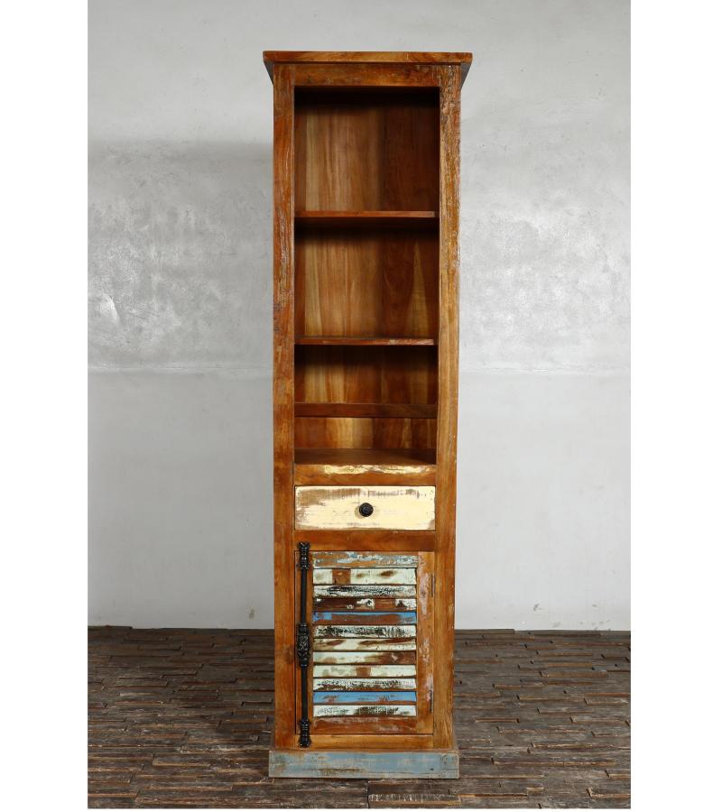 SOLID RECLAIMED TEAK WOOD W/ SHELVES & CABINET