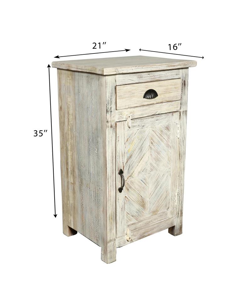 RECLAIMED WOOD 1 DRAWER END TABLE / NIGHTSTAND