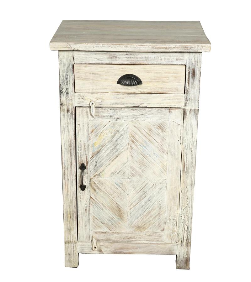 RECLAIMED WOOD 1 DRAWER END TABLE / NIGHTSTAND