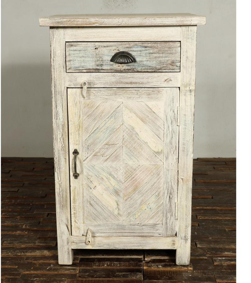 RECLAIMED WOOD 1 DRAWER END TABLE / NIGHTSTAND