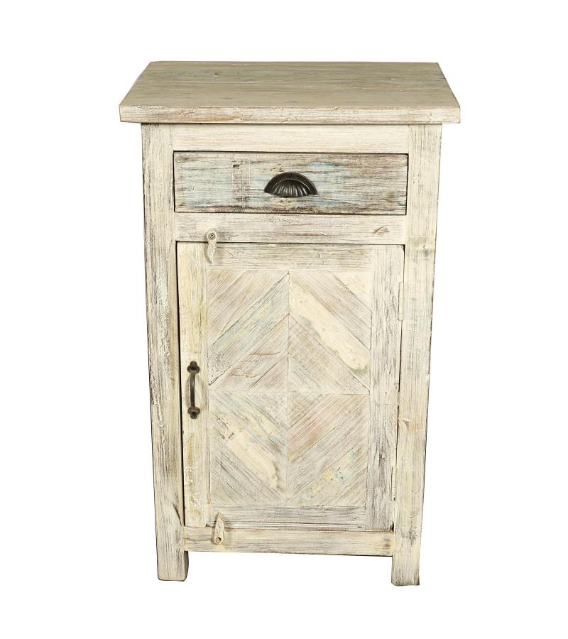 RECLAIMED WOOD 1 DRAWER END TABLE / NIGHTSTAND