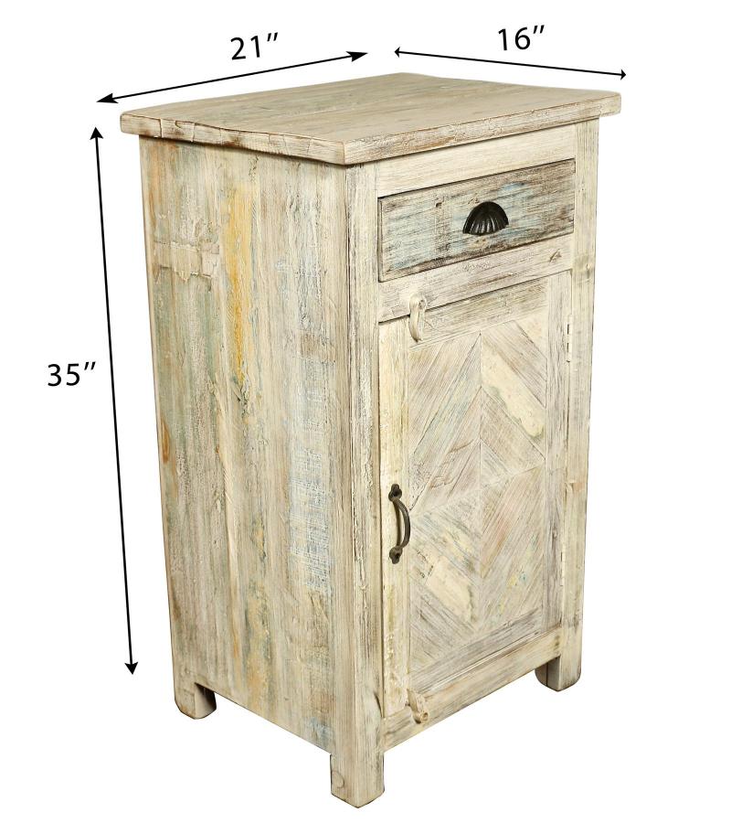 RECLAIMED WOOD 1 DRAWER END TABLE / NIGHTSTAND