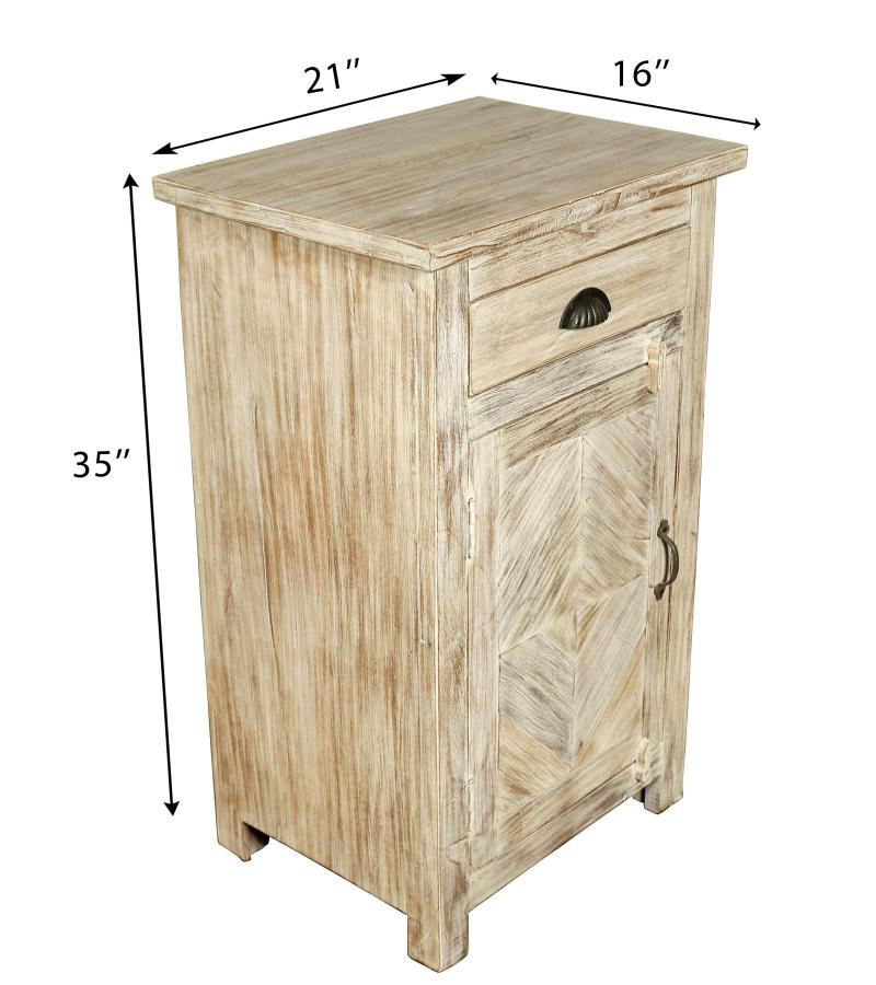 RECLAIMED WOOD 1 DRAWER END TABLE / NIGHTSTAND